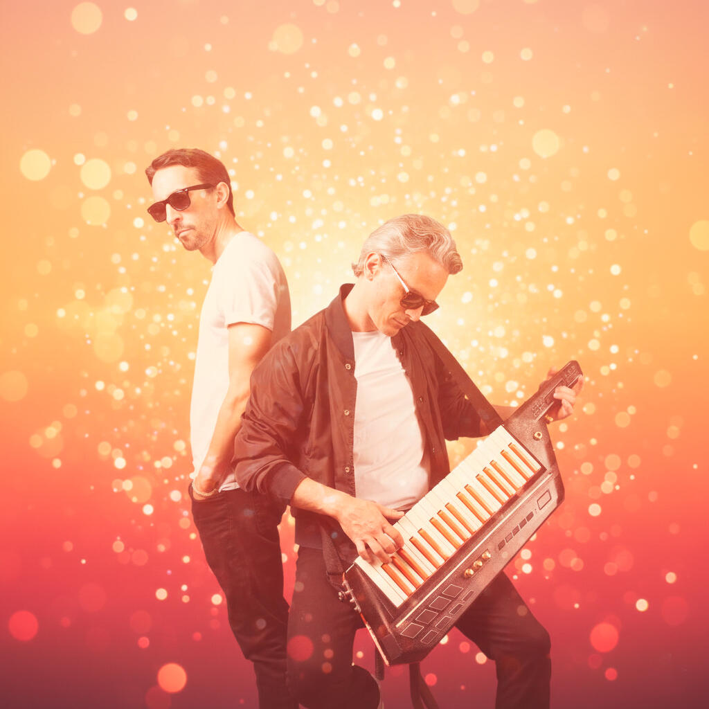 Members of Max Love band in sparkling environnment