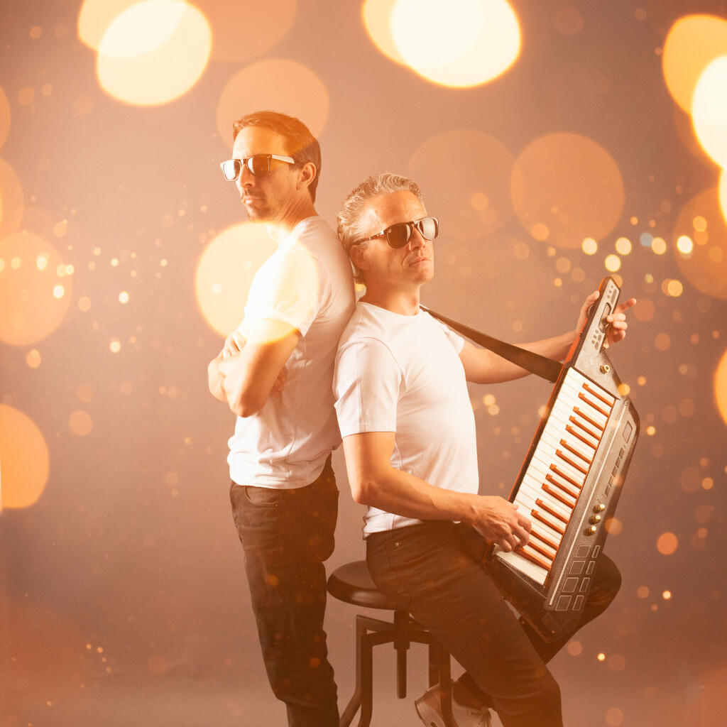 Members of Max Love band in an other sparkling environnment